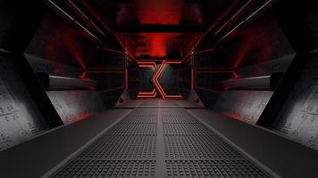 Spaceship Corridor is a stock motion graphics video that shows the interior of a moving spaceship.  3D rendering photo