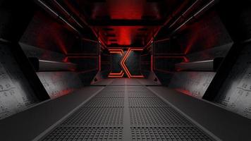 Spaceship Corridor is a stock motion graphics video that shows the interior of a moving spaceship.  3D rendering photo