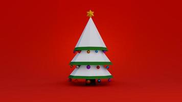 abstract christmas on full color background 3d rendering with many object christmas tree gift box snow man metallic gold ball,holiday christmas new year concept photo