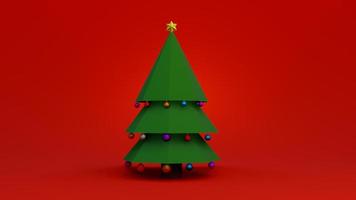 abstract christmas on full color background 3d rendering with many object christmas tree gift box snow man metallic gold ball,holiday christmas new year concept photo