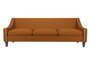 sofá marrón y cuero de tela de silla con fondo blanco para usar en gráficos, edición de fotos, sofás, varios colores, rojo, negro, verde y otros colores. el fondo blanco es fácil de editar para el interior