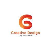 Modern Creative G Letter Logo Design vector