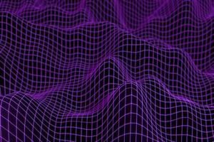 Abstract geometric background with digital landscape or waves . Montain wireframe hologram 3 D rendering photo