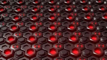 Abstract black hexagonal geometric layered. Futuristic hexagons surface. Future sci-fi concept background photo