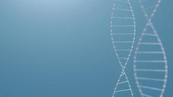 ADN molécula de adn poligonal 3d abstracta. color suave de la ciencia médica, biotecnología genética, biología química o ilustración o fondo del concepto de células genéticas. renderizado 3d