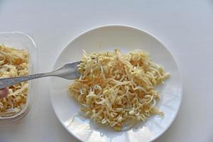 Sprouted beans on a white plate salad photo