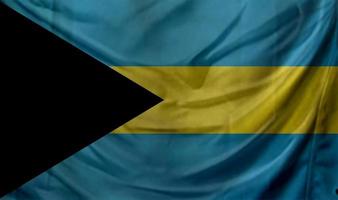 bandera de bahamas ondeando. antecedentes para el diseño patriótico y nacional foto