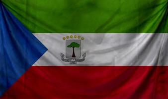 Equatorial Guinea flag waving. Background for patriotic and national design photo