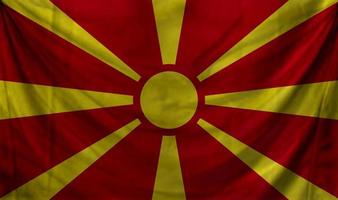 diseño de onda de bandera de macedonia foto