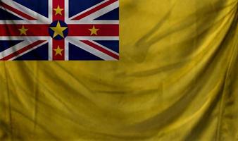 Niue flag wave design photo