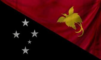 Papua New Guinea flag wave design photo