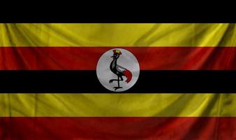 diseño de onda de bandera de uganda foto