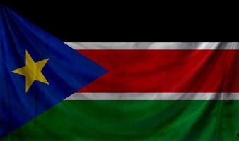 diseño de onda de bandera de sudán del sur foto