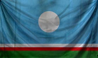 sakha republic flag wave design photo