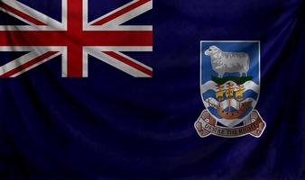 bandera de las islas malvinas ondeando. antecedentes para el diseño patriótico y nacional foto