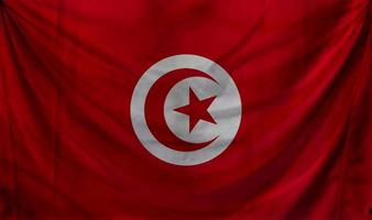 Tunisia flag wave design photo