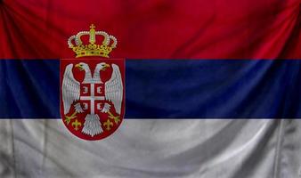 Serbia flag wave design photo