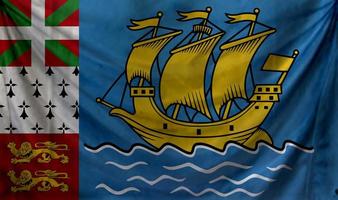 saint pierre and miquelon flag wave design photo