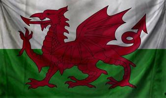 wales flag wave design photo