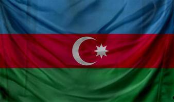 Azerbaijan flag waving. Background for patriotic and national design photo