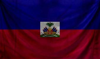 diseño de onda de bandera de haití foto