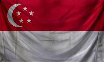 Singapore flag wave design photo