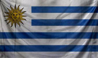 Uruguay flag wave design photo