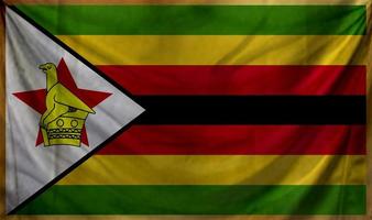Zimbabwe flag wave design photo