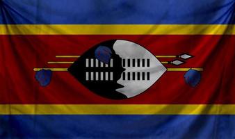 bandera de eswatini swazilandia ondeando. antecedentes para el diseño patriótico y nacional foto