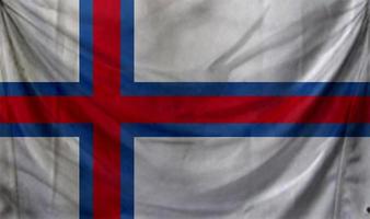 bandera de las islas feroe ondeando. antecedentes para el diseño patriótico y nacional foto