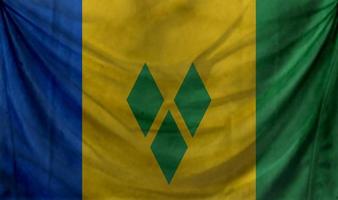 Saint Vincent and the Grenadines flag wave design photo