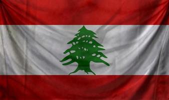diseño de onda de bandera de líbano foto