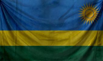 diseño de onda de bandera de ruanda foto