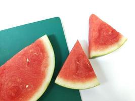 Fresh Watermelon Slices, Seedless watermelon, Watermelon with seeds photo