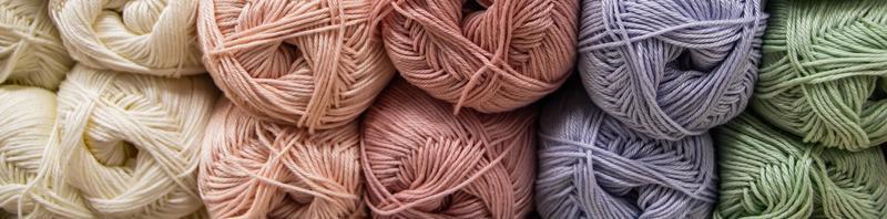 muchas bolas de hilo de lana para tejer. foto