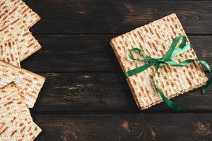 Matzah background. Happy Passover. photo