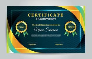 Certificate of Achievement Background Template vector