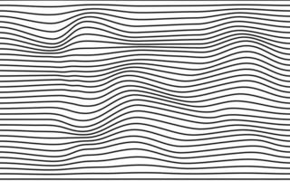 Abstraction. Black waved lines on a white background. Vector illustration.Eps10