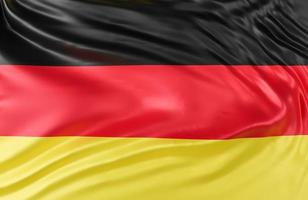 Beautiful Germany Flag Wave Close Up on banner background with copy space.,3d model and illustration. photo