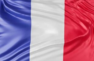 Beautiful France Flag Wave Close Up on banner background with copy space.,3d model and illustration. photo