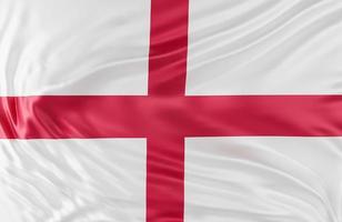 Beautiful England Flag Wave Close Up on banner background with copy space.,3d model and illustration. photo