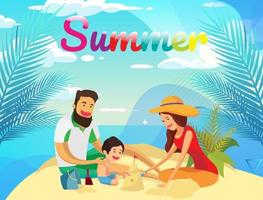 Vector illustration of summer time using as business brochure trip traveler adviser agency