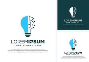 abstract bulb logo design vector