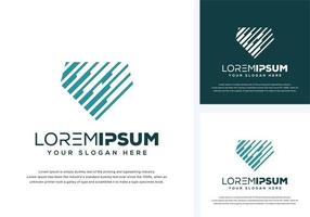 diseño de logotipo de diamante abstracto vector