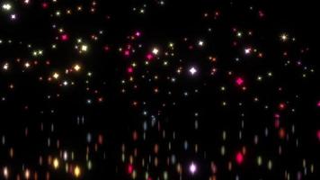 Abstract background multicolored glow star float up video