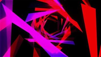 Abstract Magic colorful flickering light mesh tunnel