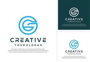 abstract monogram letter g logo design vector