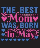 la mejor mamá nació en mayo vector