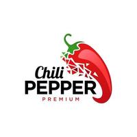 Chili Pepper Logo Template. Hot chili pepper design on white background. Vector illustration.