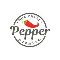 Chili Pepper Logo Template. Hot chili pepper design on white background. Vector illustration.